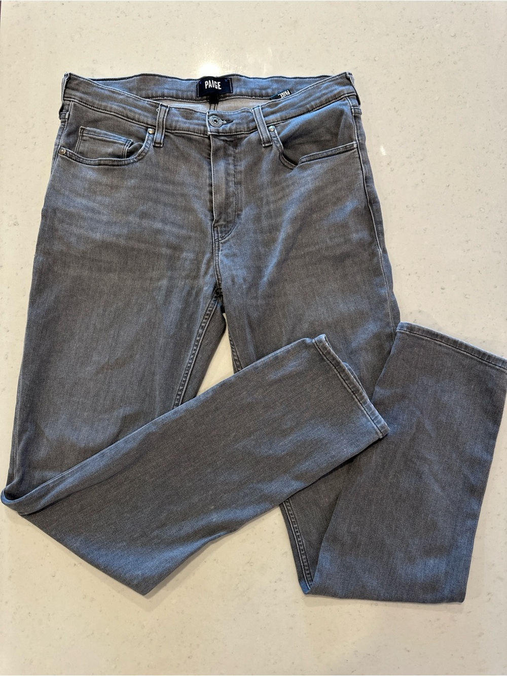 PAIGE Gray Lennox Stretch Jeans size 34 Casual Premium Designer Lightweight